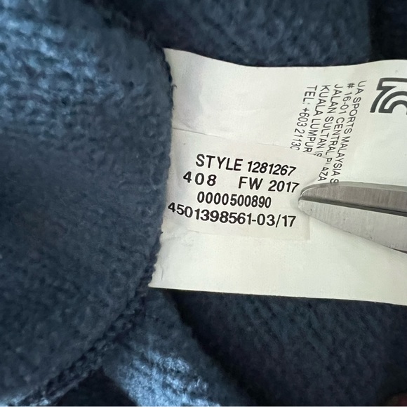 Under Armour Storm Fleece Sweater Long Sleeve Navy Blue Men's Size M - Picture 12 of 13